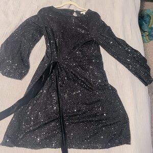 Gianni Bini Black Sequin Dress (M)